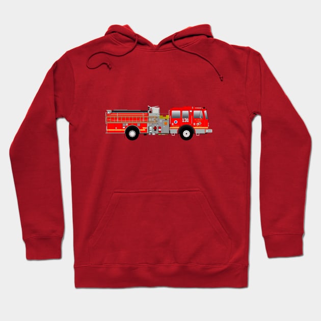 Los Angeles County Fire Department Pumper Hoodie by BassFishin